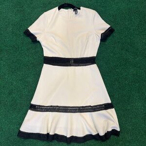 Aqua White Dress with Black Trim. Best offer